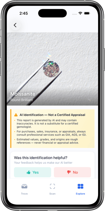 Diamond Identifier App Interface